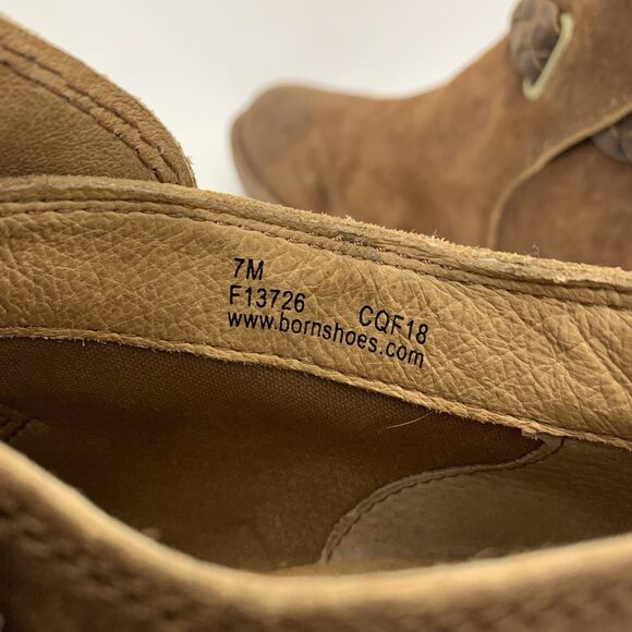 Born Sylvia Distressed Suede Ankle Booties Womens Size 7 M Tobacco Combo Brown - Picture 8 of 13